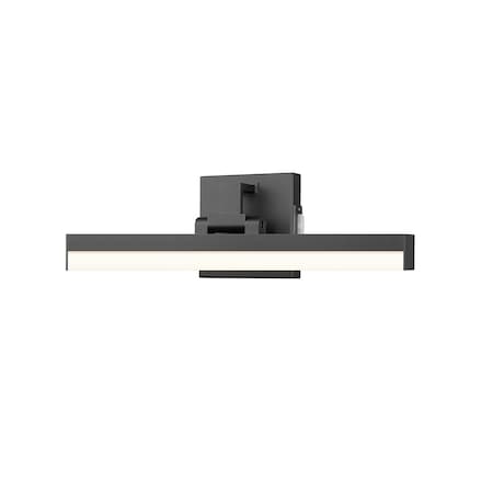Z-Lite Liam Vanity, 1-Light, 18 In.W x 3 In.L x 5 In.H, Matte Black/Frosted 1009-18W-MB-LED
